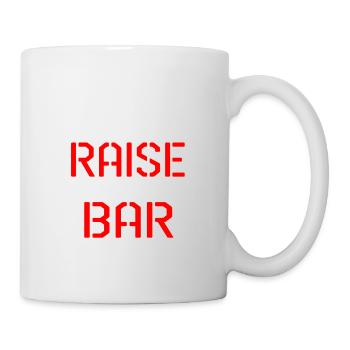 Raise the bar weight quote - Mug - white - Right