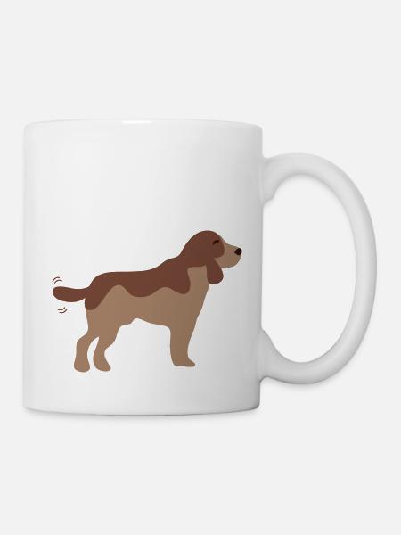 Brauner Welpe - Tasse - Weiß