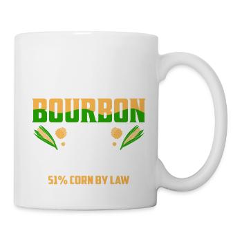 Bourbon Is A Vegetable 51% Corn By Law Whiskey Dri - Tasse - Weiß - Rechts
