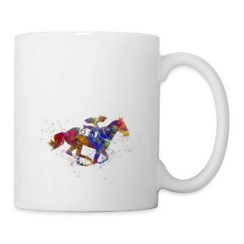 Rider on horseback - Mug - white - Right