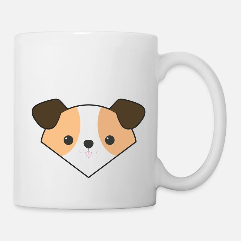 Niedlicher einfacher Hund - Tasse - Weiß