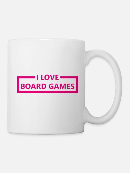 boardgame chess backgammon game night - Tasse - Weiß