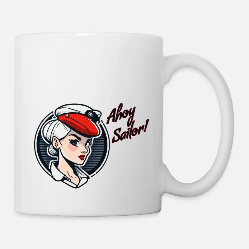 Ahoy Marin - Mug blanc - blanc