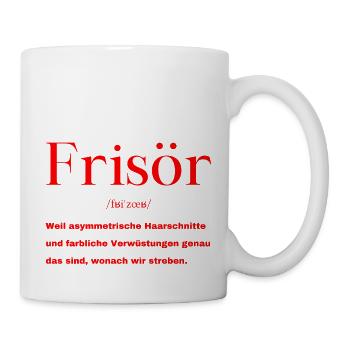 Frisör Definition - Tasse - Weiß - Rechts