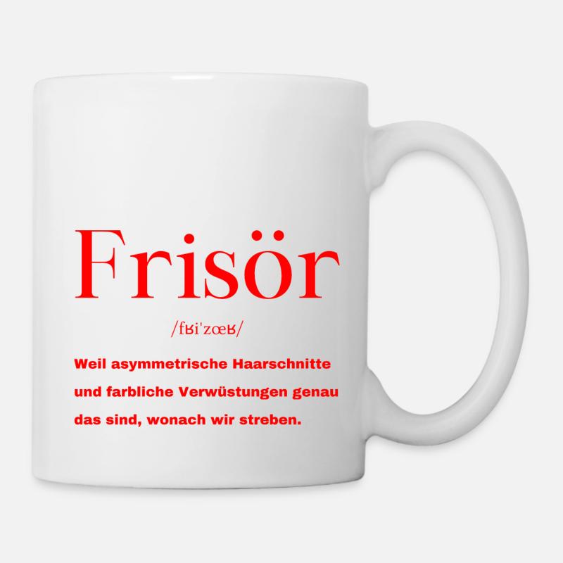 Frisör Definition - Tasse - Weiß