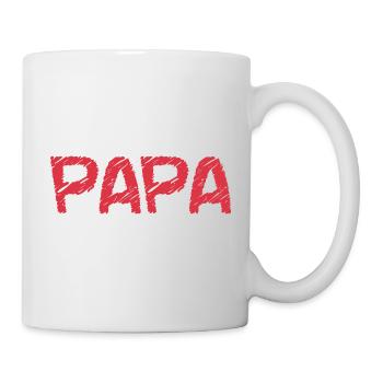 PAPA. FÊTE DES PÈRES. BONNE FÊTE PAPA. BONNE FÊTE - Mug blanc - blanc - Droite