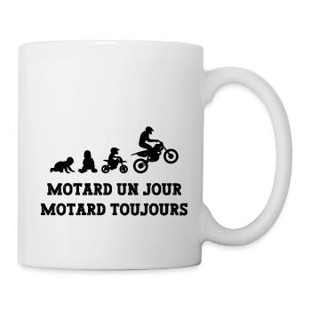 motard un jour motard toujours - Mug blanc - blanc - Droite