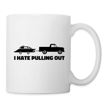 Ich hasse es, einen Retro-Bootskapitän herauszuziehen - Tasse - Weiß - Rechts