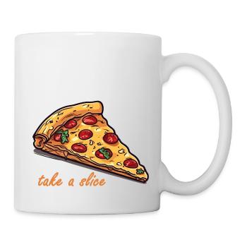 Liebe zur Pizza - Tasse - Weiß - Rechts