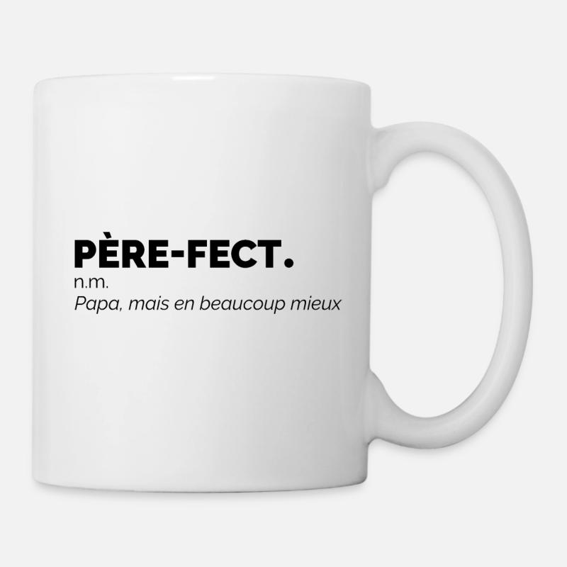 Père-fect définition Papa mais en beaucoup mieux - Mug blanc - blanc