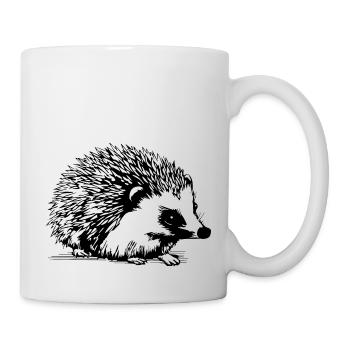 Igel Wald Stachelig Tier - Tasse - Weiß - Rechts