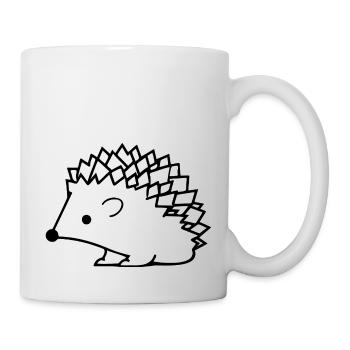 Igel Wald Stachelig Tier - Tasse - Weiß - Rechts