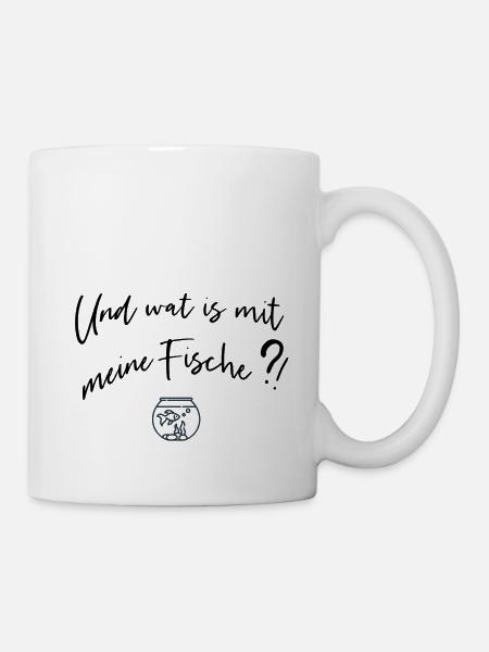 Fische Ritter Spruch Familie - Tasse - Weiß