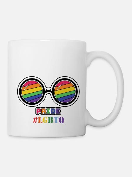 Mois de la fierté gay LGBT Amour arc-en-ciel gay - Mug blanc - blanc