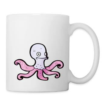 Octopus, Tintenfisch oder Krake? - Tasse - Weiß - Rechts
