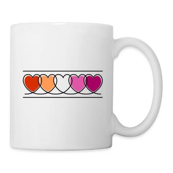 LGBTQ Pride Lesbian Heart Lesbian Flag Lesbian - Mug blanc - blanc - Droite