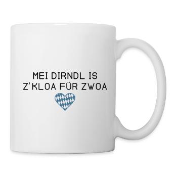 Mei Dirndl is z'kloa für zwoa - Bayern - Tasse - Weiß - Rechts