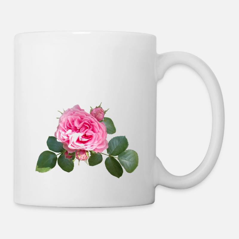 Rosarote ROSE - Tasse - Weiß
