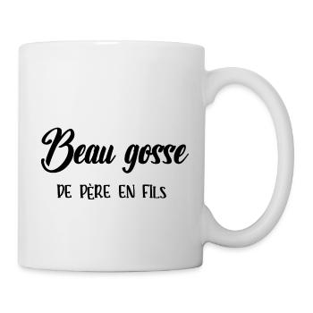 beau gosse de père en fils - Mug blanc - blanc - Droite