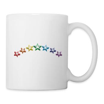 Sterne Regenbogen - Tasse - Weiß - Rechts