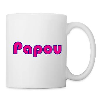 PAPOU. PAPA. FÊTE DES PÈRES. BONNE FÊTE PAPA - Mug blanc - blanc - Droite