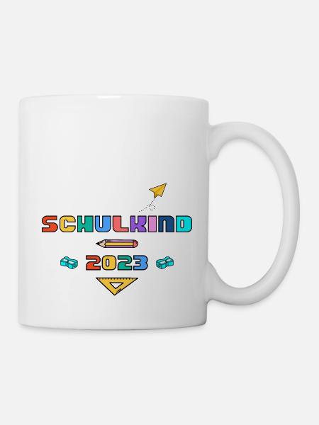 Schulkind Schule Einschulung 1. Klasse Geschenk - Tasse - Weiß