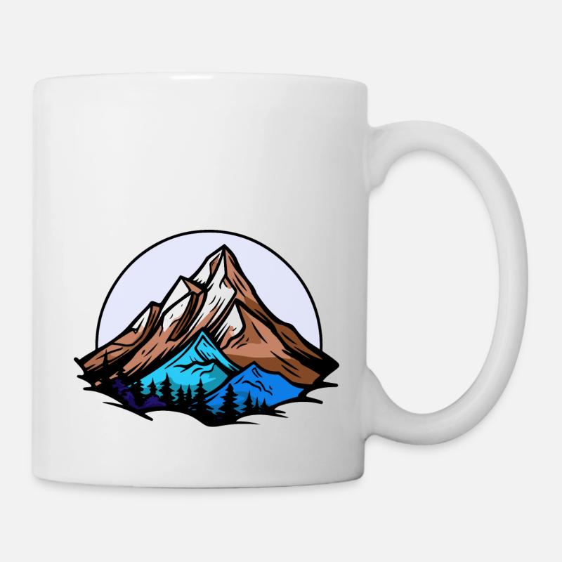 Symbole des montagnes des Alpes - Mug blanc - blanc