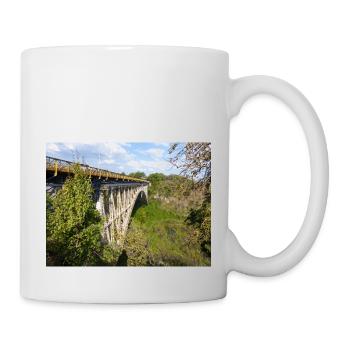 Victoria Falls Bridge near the Victoria Falls - Mug - white - Right