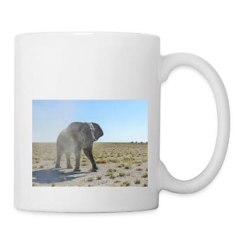 Elefant und Landschaft im Etosha Nationalpark - Tasse - Weiß - Rechts