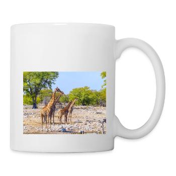 Giraffe und Landschaft im Etosha Nationalpark - Tasse - Weiß - Rechts