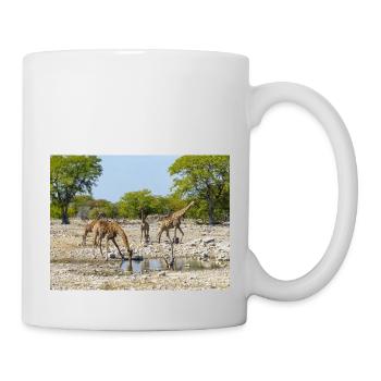 Giraffe und Landschaft im Etosha Nationalpark - Tasse - Weiß - Rechts