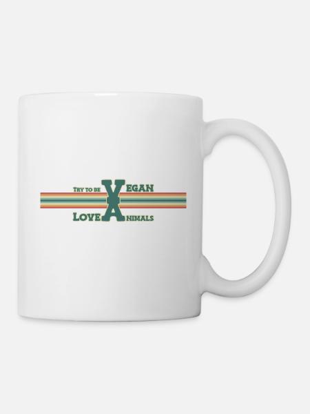 Try to be vegan - Tasse - Weiß