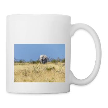 Elefant und Landschaft im Etosha Nationalpark - Tasse - Weiß - Rechts