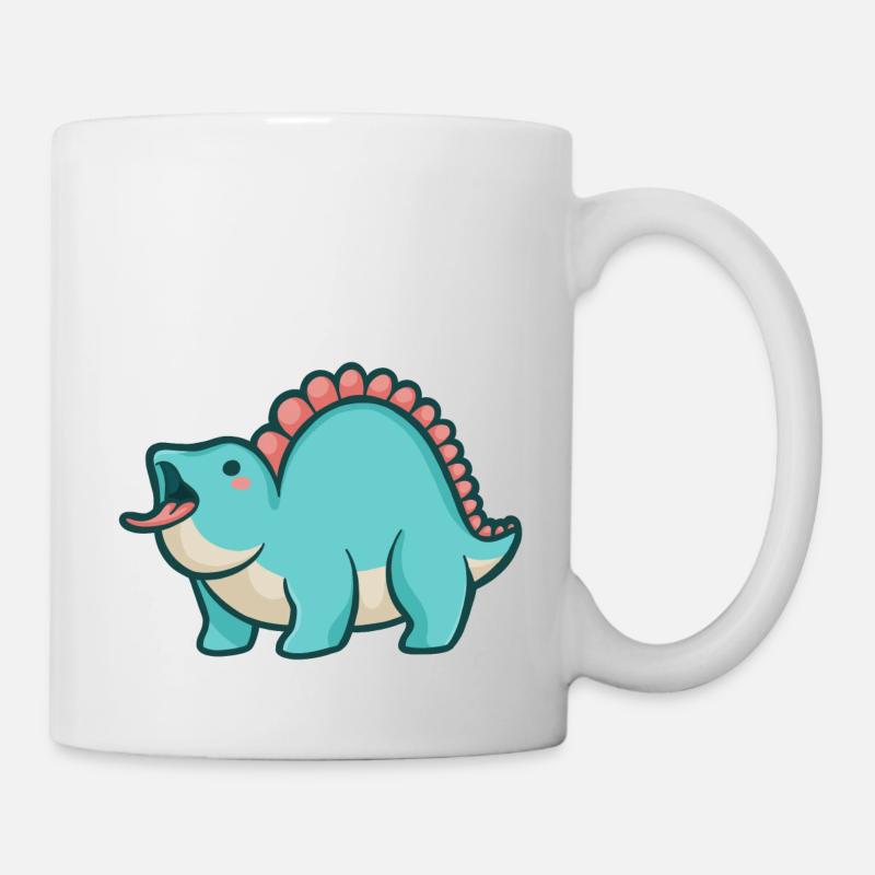 Hugadino Mlem Dino, mignon dinosaure, mandrin - Mug blanc - blanc