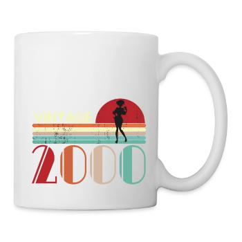 Vintage 2000 Birthday retro sunset design - Mug - white - Right