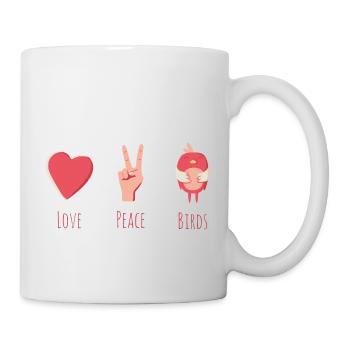 Vögel - Tasse - Weiß - Rechts