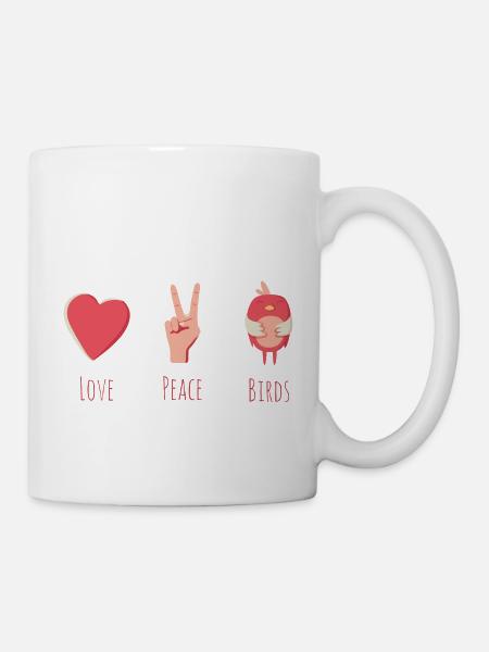 Vögel - Tasse - Weiß