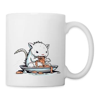 Axolotl mangeur de nouilles - Mug blanc - blanc - Droite