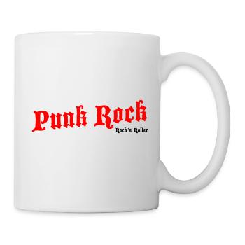 Punk Rock Rouge - Logo Noir - Mug blanc - blanc - Droite