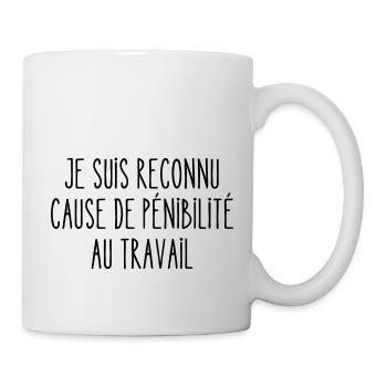 pénibilité au travail - Mug blanc - blanc - Droite