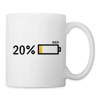 Batterie de bière 20% - Mug blanc - blanc - Droite