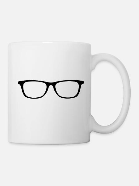 Lunettes de soleil, lunettes - Mug blanc - blanc