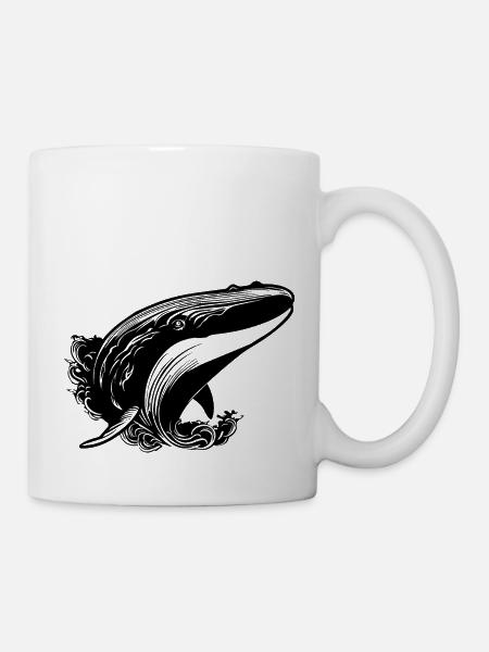 Wal Meer Fische - Tasse - Weiß