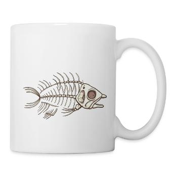 Squelette de poisson - Mug blanc - blanc - Droite