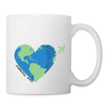 Heart traveler -travel addict - Mug - white - Right