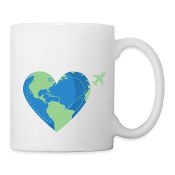 Heart traveler -travel addict - Mug - white - Right