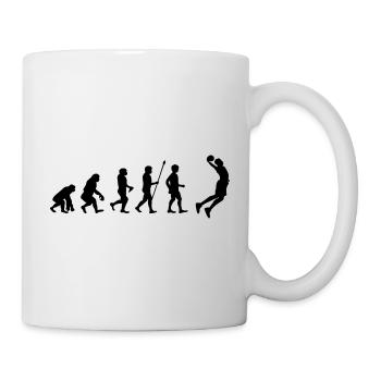 basketball Evolution - Basketball players dunking - Mug - white - Right