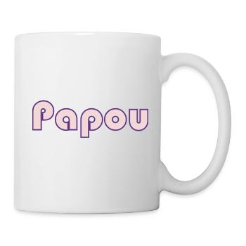 PAPOU. PAPA. FÊTE DES PÈRES. BONNE FÊTE PAPA - Mug blanc - blanc - Droite