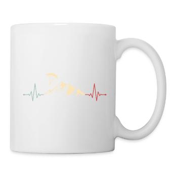 Fallschirmspringer Gleitschirm Herzschlag Puls - Tasse - Weiß - Rechts