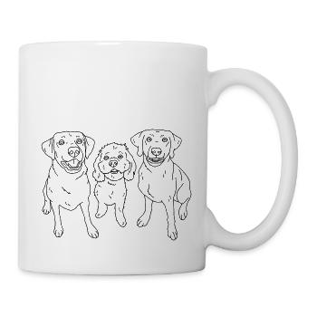 3 dogs - Mug - white - Right
